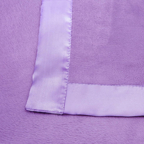 Pro Goleem Fleece Baby Blanket with 2 Inch Satin Trim Soft Plush Blanket for Boys and Girls for Babies Purple 30''x40''...
