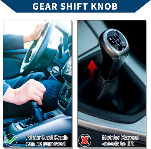 6 Speed Manual Gear Shift Knob for Mazda 5 2012-2015 / Front Automotive Gearbox Stick Shifter Lever Knob Durable Faux Leather Plastic / 1 Pcs Blac...