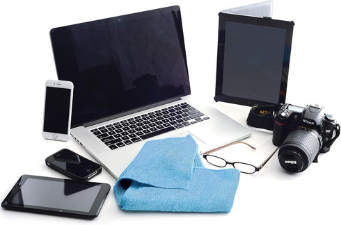 Norpro 15.75 by 15.75 Inch Microfiber Cloth, Set of 3, 15.75 inches x 15.75 inches, blue, yellow and green...