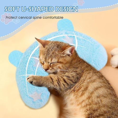 Pet Pillow for Dogs & Cats, Dog Calming Pillow, Dog Neck Pillow U-Shaped Pillow for Dogs & Cat, Soft Fluffy Cat Bed Pillow Pet Calming Toy, Joint ...