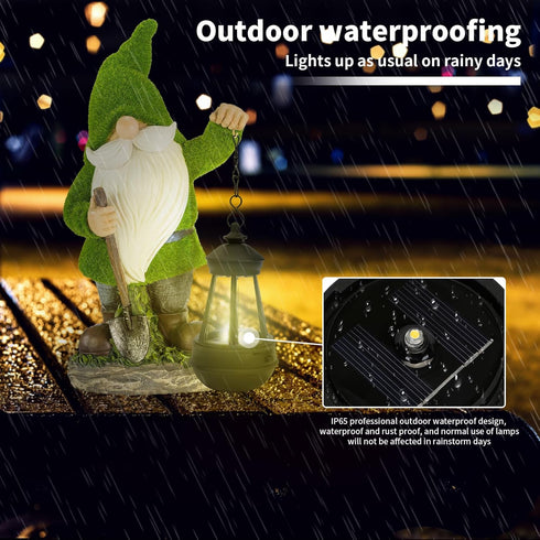 Replacement Solar Light Parts Garden Statue Gnome Solar Light Replacement Plastic Solar Hanging LED Lantern for Outdoor DIY Fairy Garden Decor Gno...