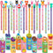 80 Pcs Scented Bookmarks and Scented Pencils with Cute Pencil Toppers Set Fun Pencils Fruit Food Theme Scratch and Sniff Bookmarks Cartoon Pencil ...