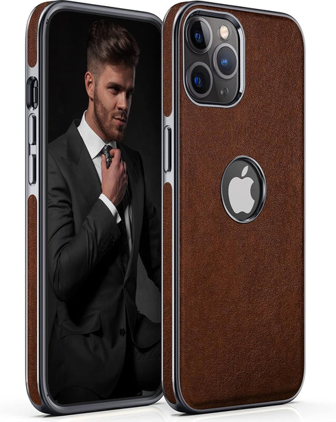 LOHASIC for iPhone 13 Pro Case, Premium Leather Slim Luxury PU Soft Flexible Bumper Rugged Non-Slip Grip Shockproof Protective Cover Men Women Pho...
