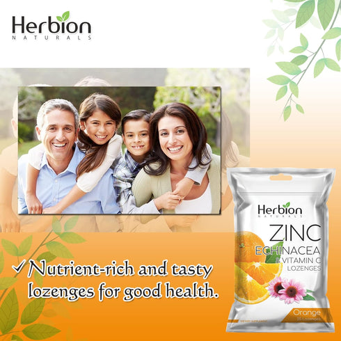 Herbion Naturals Zinc, Echinacea & Vitamin C Lozenges with Natural Orange Flavor - 25 CT – Dietary Supplement – Supports Immune System – Promotes ...
