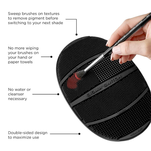Sigma Switch by Sigma Beauty – Silicone Makeup Brush Cleaner for Switching Shades and Pigments, Switch Cleaning Mat for Superior Makeup Brush Clea...