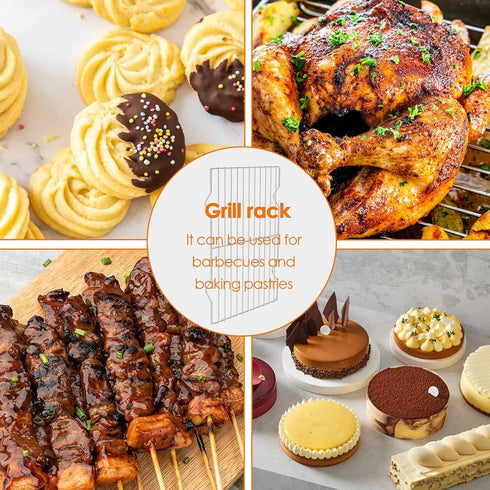 2 Pack Cooling Rack for Baking, 8" x 11" Stainless Steel Grill Rack, Small Grid Baking Rack for Baking Cooking Roasting Oven...