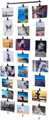 You Have Space WAJER Picture Hanging Kit with 24 Magnetic Clips for Pictures, Polaroids, Kids Crafts and Artwork, Metal Black...