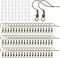 TOAOB 200pcs 925 Silver Plated Earring Hooks and Backs for DIY Jewelry Making with 18mm Antique Bronze Hypoallergenic Earring Hooks...