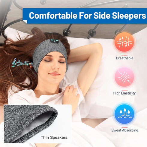 Perytong Sleep Headphones, Bluetooth Sports Headband Headphones with Ultra-Thin HD Stereo Speakers Perfect for Sleeping,Workout,Jogging,Yoga,Insom...