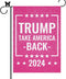 GAGEC Garden Flag Trump Take America Back 2024 Pink Glitter Flag Double Sided Outdoor Decor Yard Lawn Home Decoration 12.5 x 18 Inch...