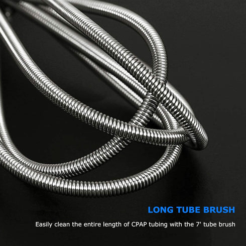 CPAP Tube Cleaning Brush-7 Feet Flexible + 7 Inches Handy Stainless Steel Wire Bristle Brush- Fits for Standard 22mm Diameter Tubing...