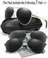 BOTPOV Aviator Sunglasses for Men Women Polarized UV400 Protection Mirrored Lens Metal Frame with Spring Hinges…...