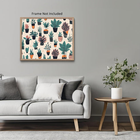 Posterizer 1 pcs-floral- plants design for nature lovers-oil painting style 1-Floral & Botanical Art-Landscape & Nature Art-Decor for Home & Offic...