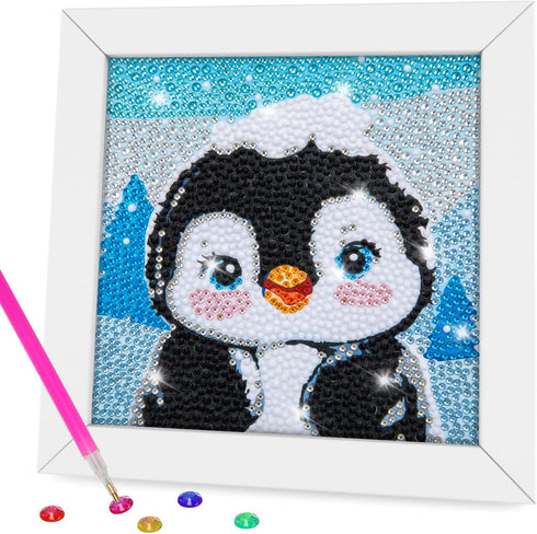 QEUOYSS Diamond Art Kit for Kids with Wooden Frame Art and Crafts for Kids Ages 6-8 -10-12 Easy to DIY Diamond Art for Kids and Adult Beginners Ho...