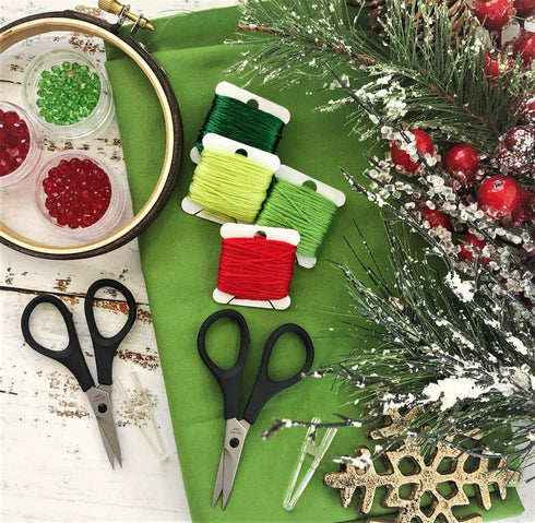 Beaditive Lightweight Sewing and Embroidery Scissors Set (2 PC) | Sewing, Embroidery, Paper Cutting, Crafting | Stainless Steel | Protective Cover...