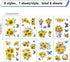 CRASPIRE 8 Sheets 8 Styles Sunflower Window Stickers Spring Summer Theme Butterfly Stickers Window Clings Wall Decor Decals for Fridge Bedroom Liv...