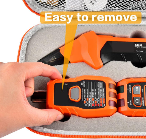 ALLPRIMO Case Compatible with Klein Tools ET310 AC Circuit Breaker Finder & 80041 Outlet Repair Tool Kit & RT250 GFCI Receptacle Tester. Electrica...