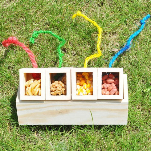 Bird Foraging Feeder Toy Training Intelligence Box Wooden for Parrot Budgie Parakeet Cockatiel Conure African Grey Cockatoo Amazon Finch Canary...