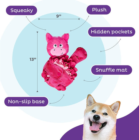 Outward Hound Nina Ottosson Snuffle Palz Interactive Plush Dog Puzzle and Snuffle Mat for Dogs, Non-slip Snuffle Mat, Dog Enrichment Toys, Plush, ...
