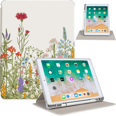 Rotating iPad 10.2/10.5 Case for iPad 9th/8th/7th Generation Case,iPad Air 3 Case,iPad Pro 10.5 Case,360 Degree Swivel Multi-Angle View Stand Cove...