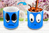 Cortunex Heat Changing Mug - 11 Oz Ceramic Color Changing Coffee Mug with A Funny Blue Sleepy Smiley Face - Cute Heat Sensitive Magic Mug with Fun...