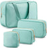 Hillban 4 Pieces Travel Nylon Makeup Bag Set Preppy Cosmetic Bag Nylon Cosmetic Zipper Pouches Travel Toiletry Bag for Women Girls for Toiletries ...