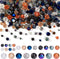 300pcs Glass 6 Grinding Surfaces Beads 4-10mm Round Glass Spacer Beads Colorful Clear Electroplated Color Crystal Beads for DIY Jewelry Bracelet M...