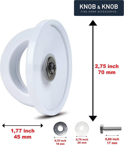 Universal Pot Lid White Knob Compatible with Crockpot Lids, Pan Lid Replacement Handle, Heat Resistant Pot Knob for Glass, Steel Lids, Easy Grip L...