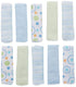 Spasilk Washcloth Wipes Set for Newborn Boys and Girls, Soft Terry Washcloth Set, Pack of 10, Blue Circles...