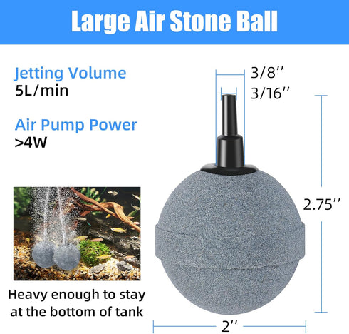 AQUANEAT Air Stones for Ponds 2 Inch,Aquarium Air Stones, Long Lasting Aerator Oxygen Diffuser Airstone, Air Pump Accessories for Aquariums, Fish ...