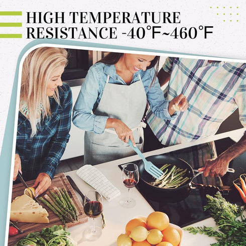 10 in 1 Silicone Flexible Fork 11 Inch Cooking Tools and Utensils Heat Resistant Cooking Fork Dishwasher, Mixes Ingredients, Mashes Food, Whisks E...