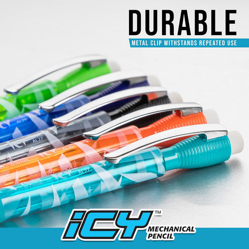 Pentel ICY Mechanical Pencil, (0.9mm), Tinted Orange Barrel, 12 pack (AL29TF)...