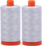 Aurifil Mako 50wt Thread 2 Large Spools: Dove 2600 Color...