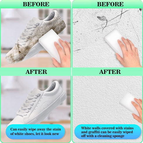 100/180 Pack Magic Sponge Eraser, Melamine Sponge Foam, Non-Scratch Kitchen Scrub Magic Sponge, Multi-Functional Household Cleaning Sponges for Di...