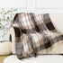 BATTILO HOME Brown Plaid Throw Blanket for Couch - Fall Plaid Blanket Buffalo Plaid Blankets - Lightweight Farmhouse Outdoor Throw Blankets for Be...