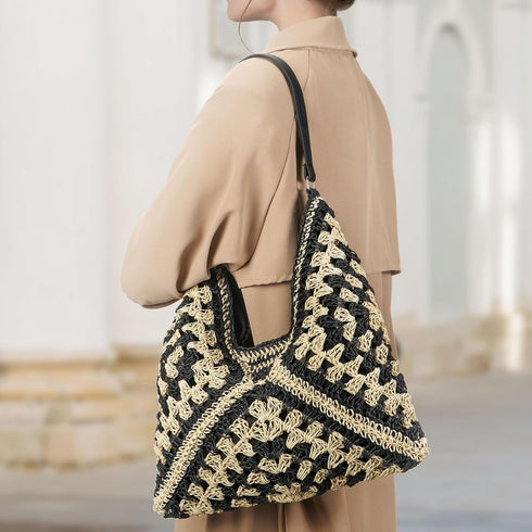 Straw Hobo Bags for Women Summer Beach Bag Everyday Tote Bag Shoulder Bag Vintage Handmade Woven Bags Handbags...