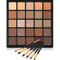 Nude Neutral Eyeshadow Palette, Matte and Shimmer Eye Shadows Long Lasting Blendable Eyeshadow with Makeup Brushes Set Warm Brown Waterproof High ...