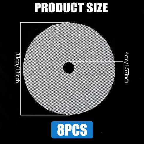 8Pcs Round Silicone Dehydrator Sheets Non-stick Fruit Dehydrator Mats Dehydrator Tray Liner Reusable Reusable Steamer Mat Mesh Sheet for Fruit Dry...