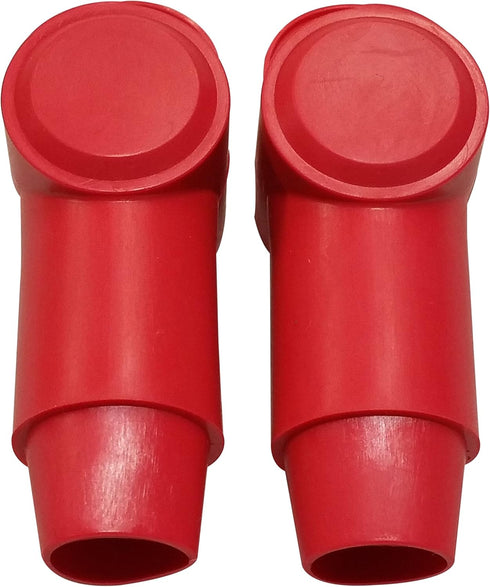 (Red) 3/8" Stud Terminal Cover - Electrical Battery Connection Insulator (2 Pack)...
