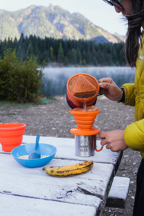 ust Collapsible Flexware Coffee Drip with Strong, Flexible, Compact, BPA Free Design and Lid Seal for Hiking, Backpacking, Camping and Outdoor Sur...