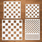 Checks Stencils, 4 Pcs Checkerboard Stencils Square Shape Stencils Assorted Sizes Reusable Mylar Plastic Templates for Painting on Wood Pillows Wa...