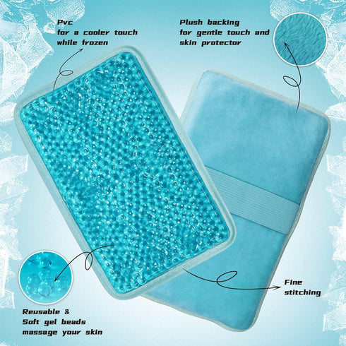 Gel Beads Ice Pack Ice Bag with Strap-1 Pack Reusable Hot & Cold Pack Compress for Knee, Shoulder, Foot, Back, Ankle, Neck, Hip, Elbow, Wisdom Too...