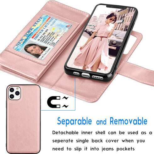 Tekcoo Wallet Case for iPhone 11 Pro Max (6.5 inch) 2019 Luxury ID Credit Card Slots Holder Carrying Pouch Folio Flip PU Leather Cover [Detachable...