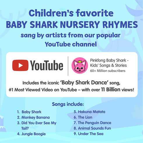 Baby Shark Animal Songs 10 Button Sound Book | Learning & Education Toys | Interactive Books for Toddlers 1-3 | Gifts for Boys & Girls...