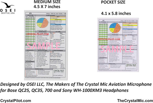 Crystal Pilot VFR and IFR Placard (Medium (4.5 x 7 inches))...