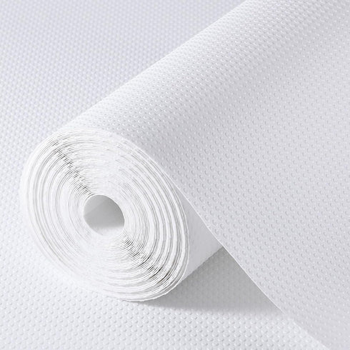 White Shelf Liners for Kitchen Cabinet Non Adhesive Drawer Liner for Kitchen Waterproof Refrigerator Liners for Shelves Fridge Mats Plastic Cupboa...