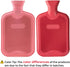 HomeTop Premium Classic Rubber Hot Water Bottle (Red)...