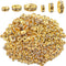 400 Pieces Round Crystal Spacer Beads Rondelle Charm Beads 6mm 8mm 10mm for jewelery Making, Gold Color...