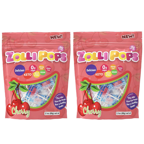 Zollipops Clean Teeth Lollipops, Cherry, 3.1 Ounce...