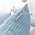 Home Brilliant Blue Throw Pillow for Couch Stripe Velvet Corduroy Euro Sham 24 x 24 Throw Pillow Cover for Sofa, 24 x 24 inch (60cm), Baby Boy Blu...